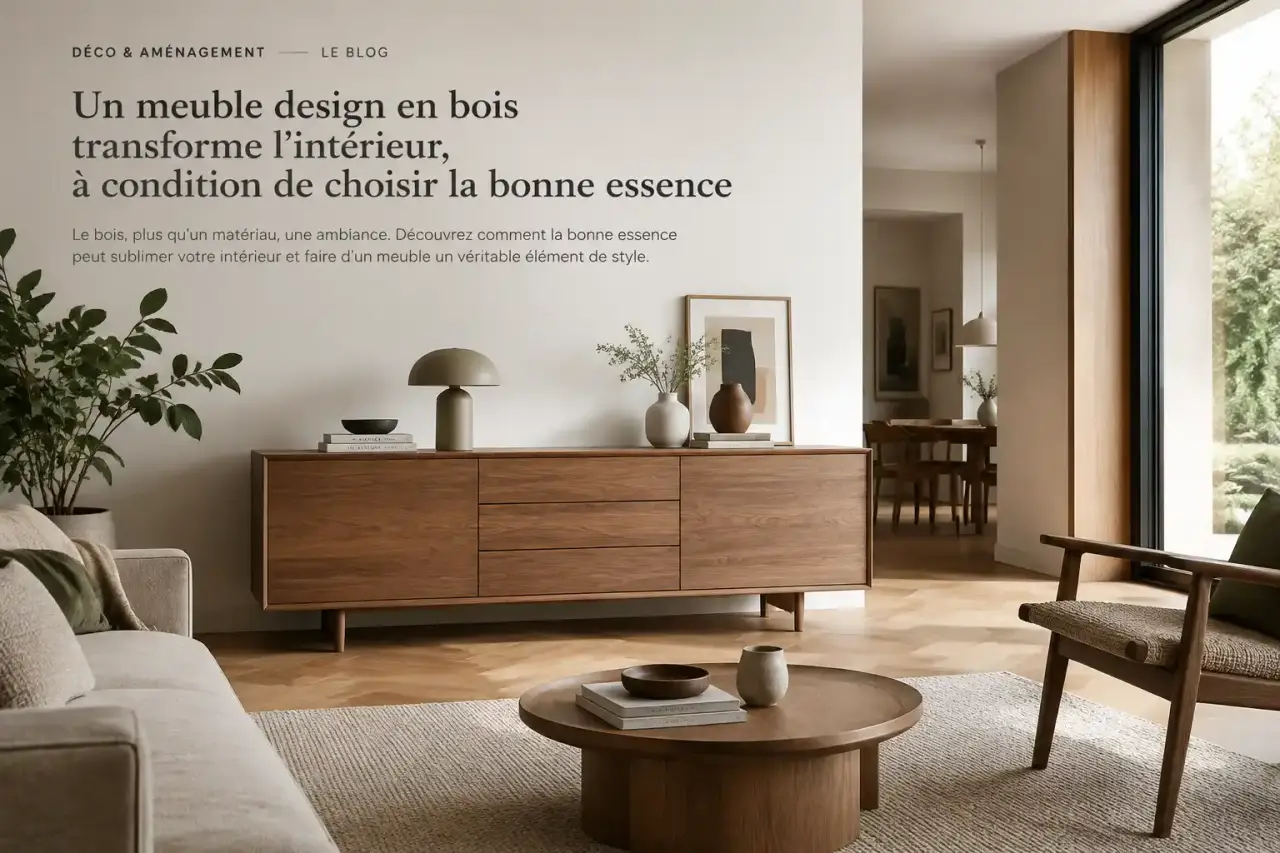 Un meuble design en bois transforme l’intérieur, à condition de choisir la bonne essence