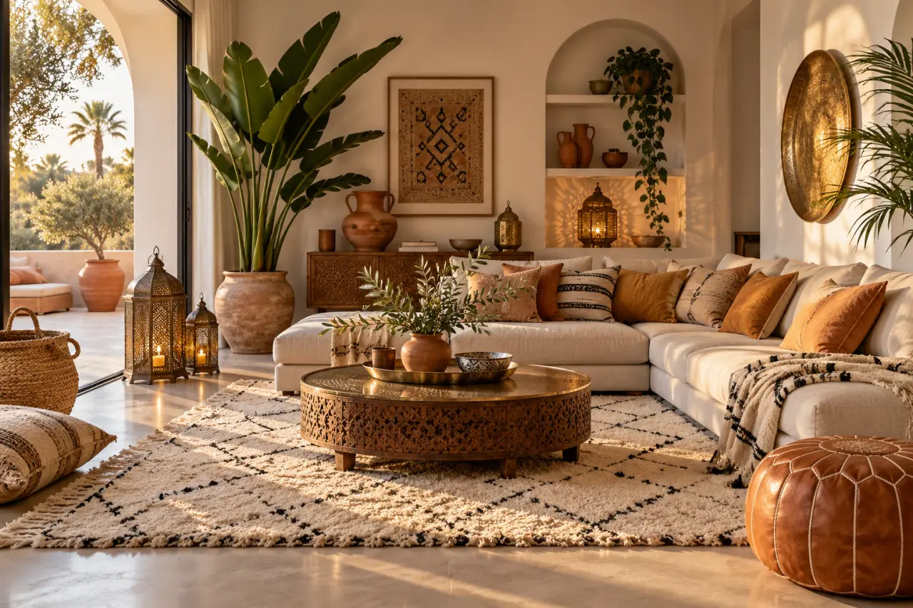 Déco marocaine : les matières et objets qui réchauffent un intérieur moderne