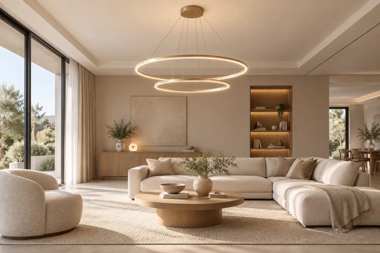 Lustre à LED : les bonnes dimensions pour éclairer sans alourdir le plafond