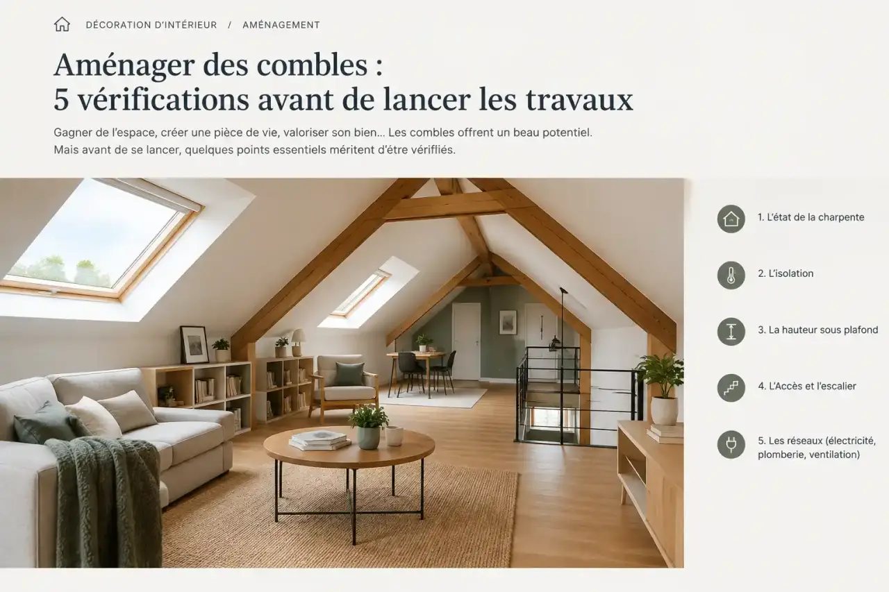 Aménager des combles : 5 vérifications avant de lancer les travaux