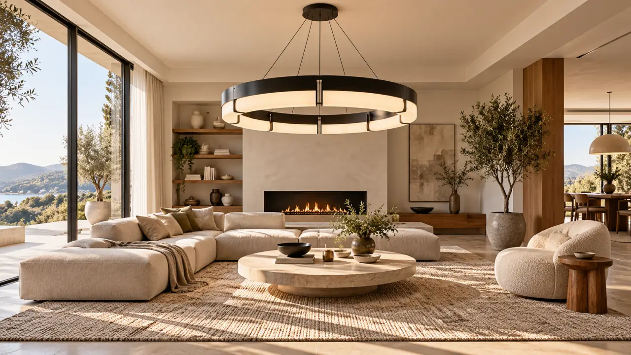 Lustre de salon moderne : le bon diamètre pour éviter l’effet « perdu au plafond »