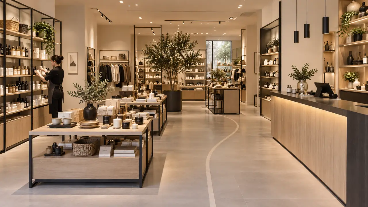 Aménagement intérieur boutique : un plan pensé pour guider, vendre et travailler efficacement