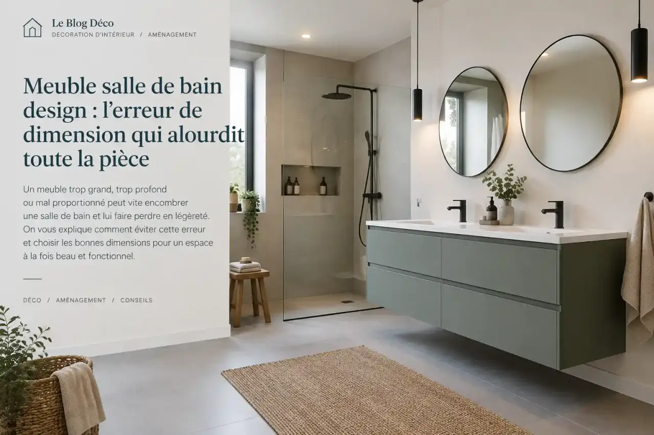 Meuble salle de bain design : l’erreur de dimension qui alourdit toute la pièce