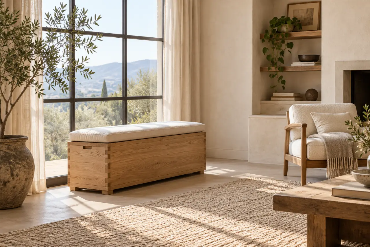Coffre en bois : du rangement sans sacrifier l’assise ni le style