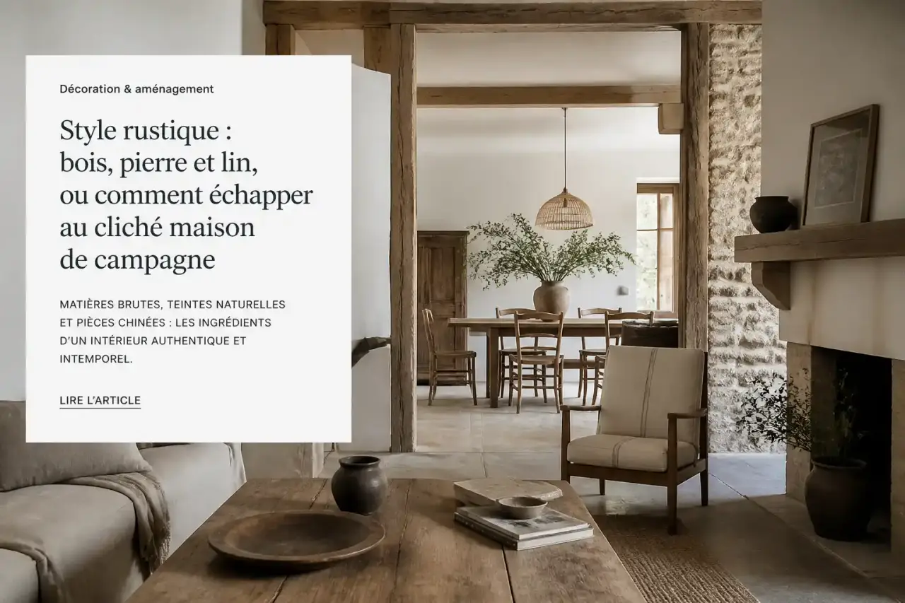 Style rustique : bois, pierre et lin, ou comment échapper au cliché maison de campagne