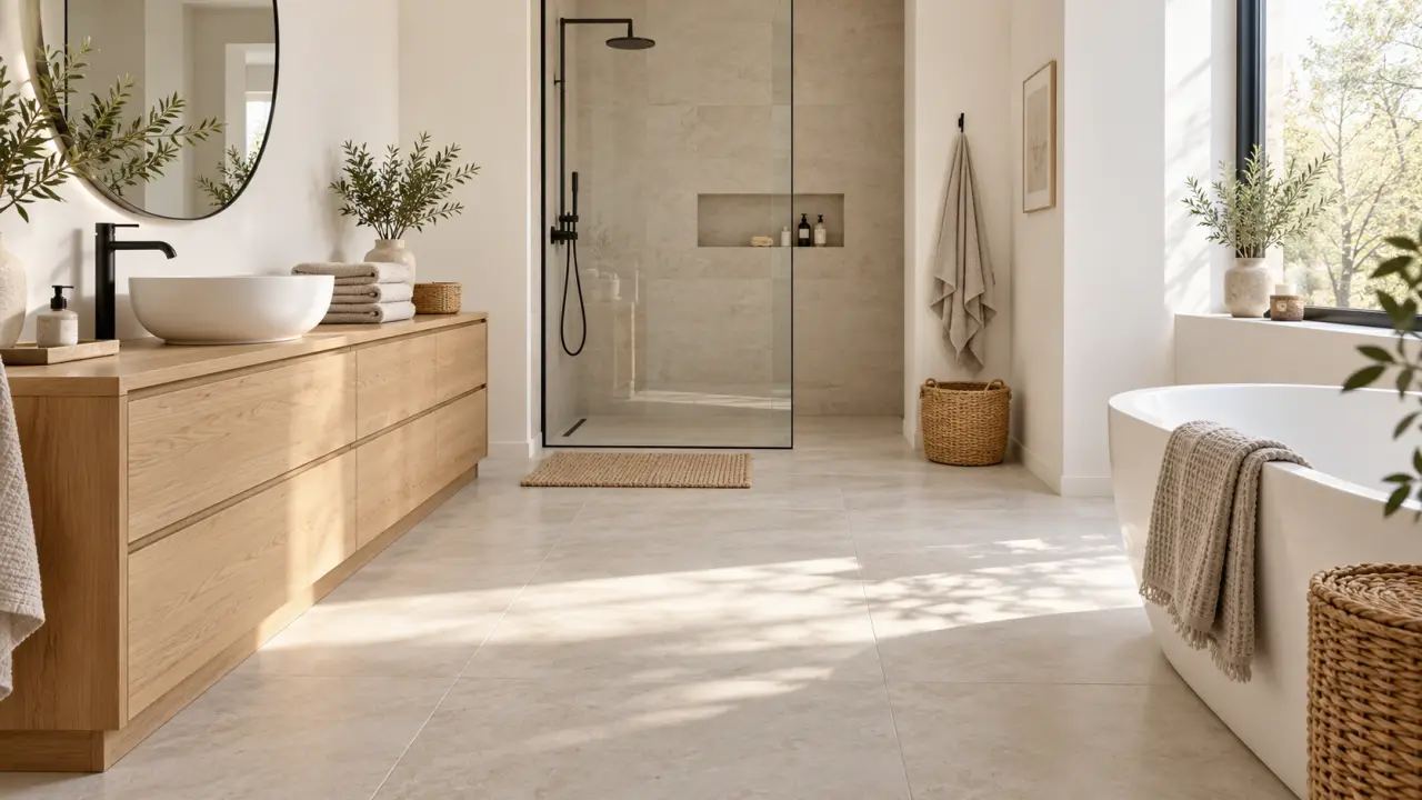 Commode pour salle de bains : du rangement sans bloquer le passage