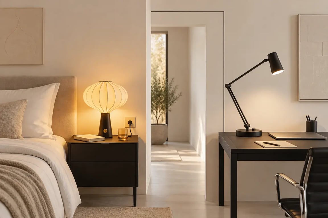 Lampes originales adaptées à une chambre et à un bureau