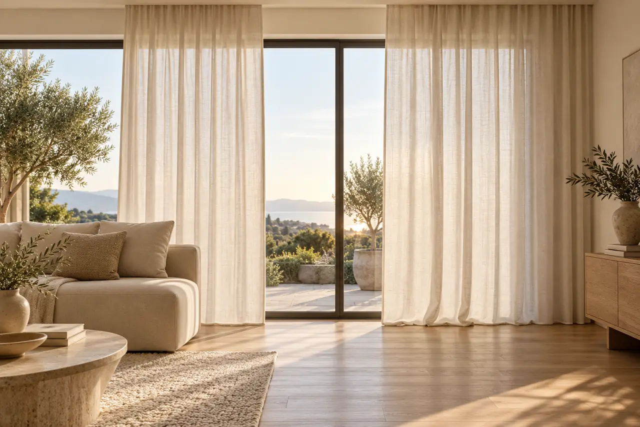 Longueur de rideaux pour un salon : ras du sol ou cassant, le centimètre qui change tout